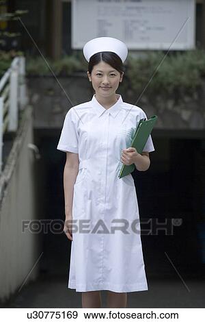 Portrait of a female nurse View Large Photo Image Stock Photo - Portrait of a female nurse. Fotosearch