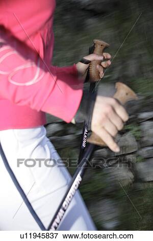 Female Nordic walker, close up of hands and pole straps View Large Photo Image Stock Photo - Female Nordic walker, close up of hands and pole straps. Fotosearch