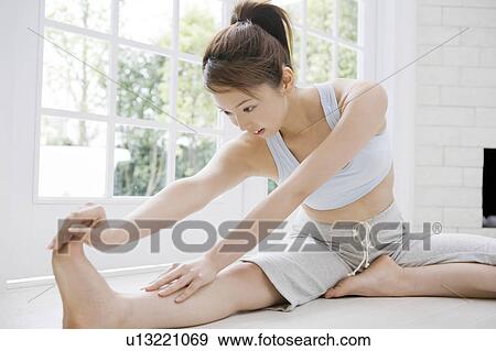 Woman who does stretching View Large Photo Image Stock Photo - Woman who does stretching. Fotosearch