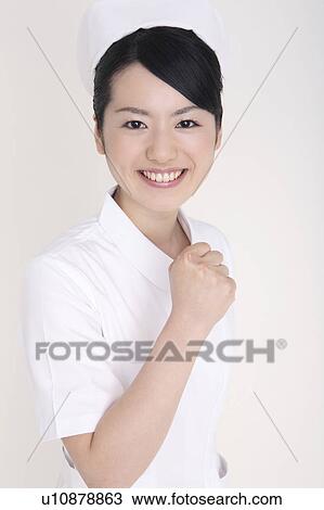 Stock Image - Portrait of nurse. Fotosearch