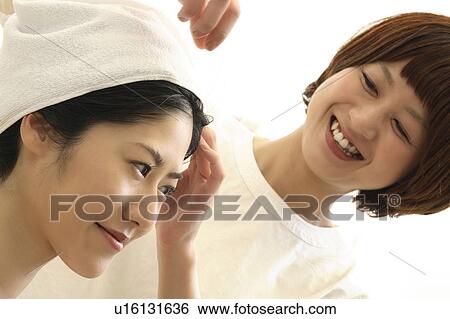 Woman in the beauty salon View Large Photo Image Stock Photograph - Woman in the beauty salon. Fotosearch