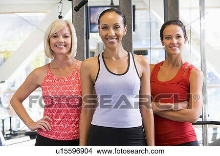 Picture - Portrait Of Women At Gym. Fotosearch