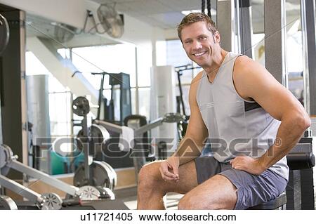 Stock Photography - Portrait Of Man At Gym. Fotosearch