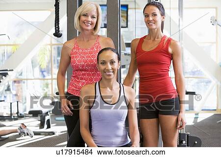 Picture - Portrait Of Women At Gym. Fotosearch