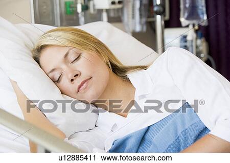 Woman Asleep In Hospital Bed View Large Photo Image Stock Image - Woman Asleep In Hospital Bed. Fotosearch