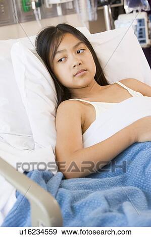 Young Girl Lying In Hospital Bed View Large Photo Image Stock Photo - Young Girl Lying In Hospital Bed. Fotosearch