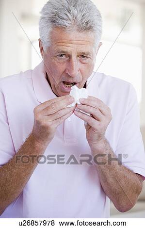 Man Blowing His Nose View Large Photo Image Stock Photo - Man Blowing His Nose. Fotosearch
