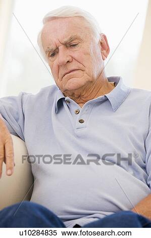 Senior Man Sitting On Couch View Large Photo Image Stock Photography - Senior Man Sitting On Couch. Fotosearch