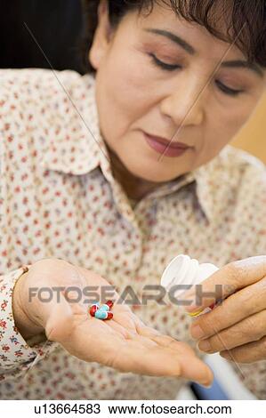 Woman Taking Pills View Large Photo Image Stock Image - Woman Taking Pills. Fotosearch