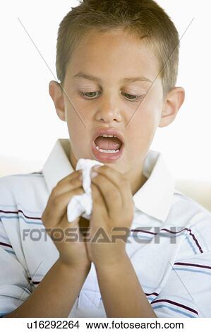 Boy Blowing His Nose View Large Photo Image Picture - Boy Blowing His Nose. Fotosearch
