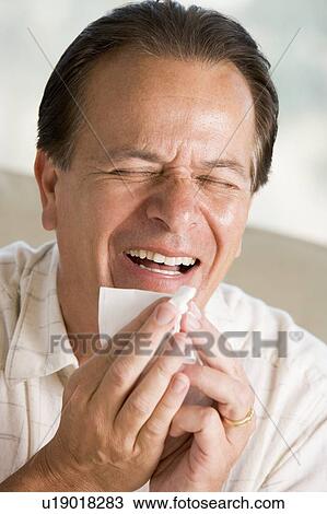 Man Blowing His Nose View Large Photo Image Stock Image - Man Blowing His Nose. Fotosearch