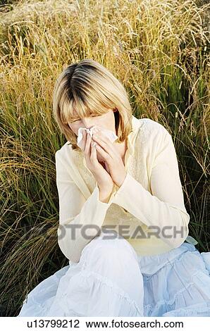 Woman Blowing Her Nose View Large Photo Image Stock Image - Woman Blowing Her Nose. Fotosearch