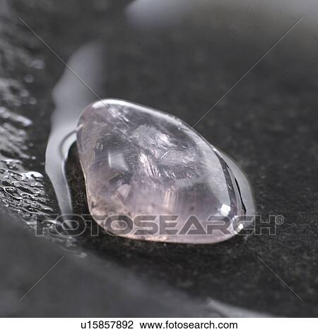 Stock Image - Healing stone rose quartz. Fotosearch