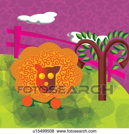 Clip Art - Aries, sign of zodiac . Fotosearch