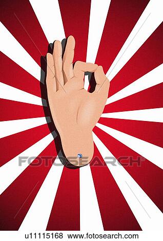 Hand sign "OK" View Large Clip Art Graphic Clip Art - Hand sign "OK". Fotosearch