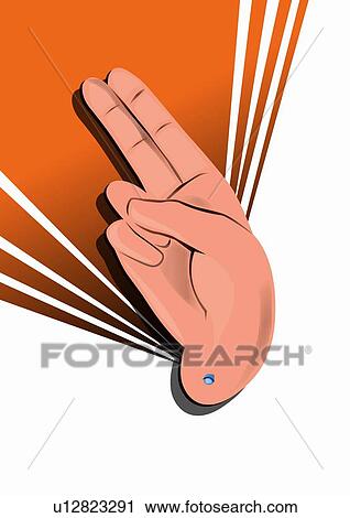 Clipart - Hand sign pointing. Fotosearch