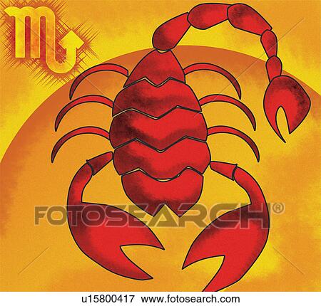 Clip Art - Scorpio, zodiac symbol. Fotosearch