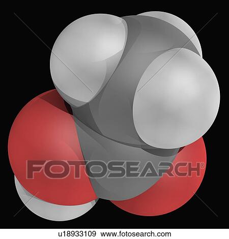 Acetic acid molecule View Large Illustration Stock Illustration - Acetic acid molecule. Fotosearch