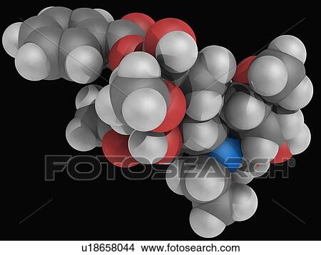 Stock Illustration - Aconitine poison molecule. Fotosearch