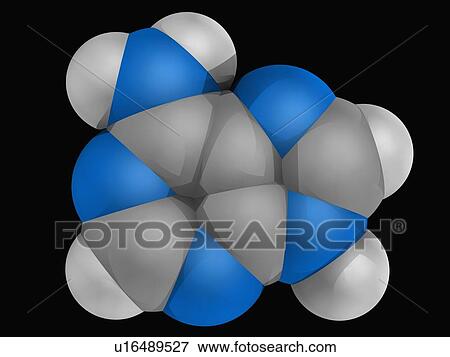 Stock Illustration - Adenine molecule. Fotosearch