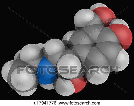 Stock Illustration - Albuterol drug molecule. Fotosearch