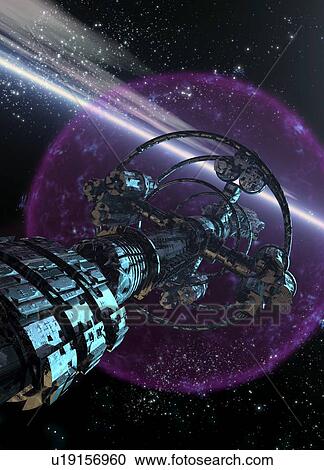 Alien spaceship, artwork View Large Illustration Clipart - Alien spaceship, artwork. Fotosearch