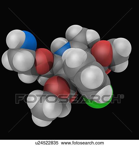 Stock Illustration - Amlodipine drug molecule. Fotosearch