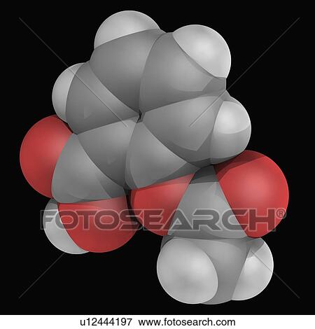 Stock Illustration - Aspirin drug molecule. Fotosearch
