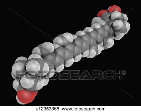 Stock Illustration - Astaxanthin molecule. Fotosearch