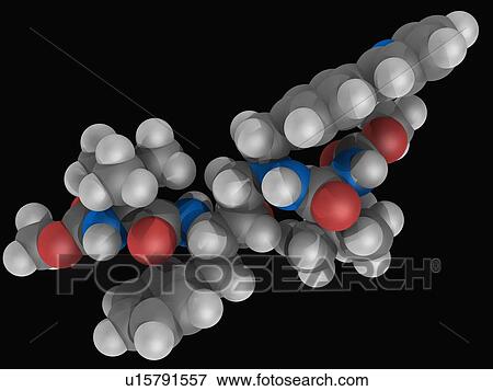 Stock Illustration - Atazanavir drug molecule. Fotosearch