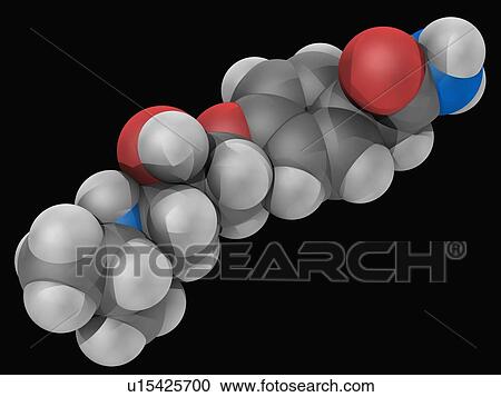 Clipart - Atenolol drug molecule. Fotosearch