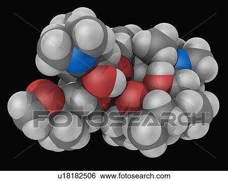 Stock Illustration - Azithromycin drug molecule. Fotosearch