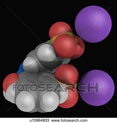 Azorubine molecule View Large Illustration Drawing - Azorubine molecule. Fotosearch