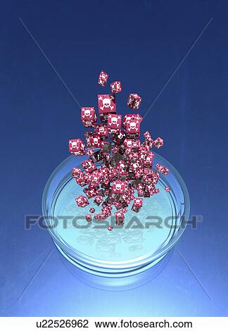 Drawing - Biological warfare, conceptual artwork. Fotosearch