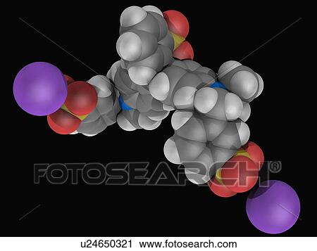 Brilliant blue FCF molecule View Large Illustration Clip Art - Brilliant blue FCF molecule. Fotosearch