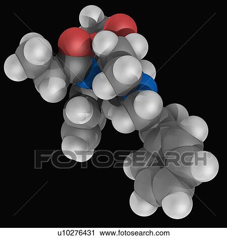 Clip Art - Carfentanil drug molecule. Fotosearch