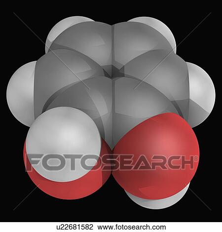 Catechol molecule View Large Illustration Drawing - Catechol molecule. Fotosearch