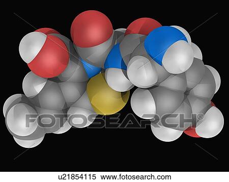 Stock Illustration - Cefprozil drug molecule. Fotosearch