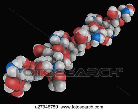 Stock Illustration - Chitosan molecule. Fotosearch