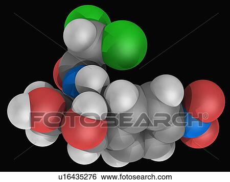 Chloramphenicol drug molecule View Large Illustration Stock Illustration - Chloramphenicol drug molecule. Fotosearch