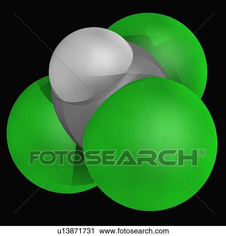 Clip Art - Chloroform molecule. Fotosearch