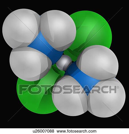 Stock Illustration - Cisplatin drug molecule. Fotosearch