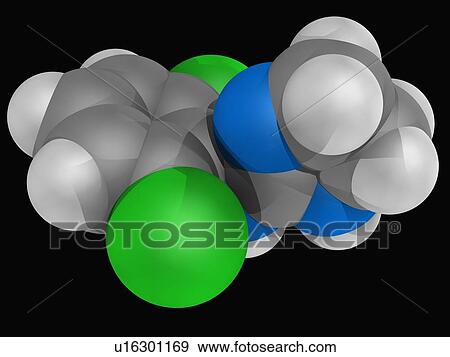 Stock Illustration - Clonidine drug molecule. Fotosearch