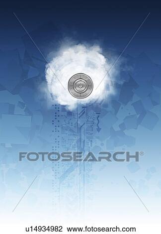 Cloud computing, conceptual artwork View Large Illustration Drawing - Cloud computing, conceptual artwork. Fotosearch
