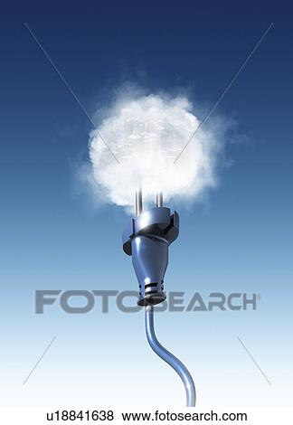 Cloud computing, conceptual artwork View Large Illustration Stock Illustration - Cloud computing, conceptual artwork. Fotosearch
