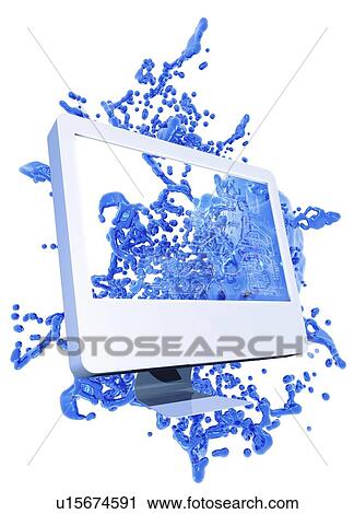 Computer virus spreading, artwork View Large Illustration Clip Art - Computer virus spreading, artwork. Fotosearch