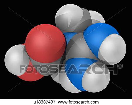 Stock Illustration - Creatine molecule. Fotosearch