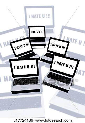 Stock Illustration - Cyber bullying, conceptual artwork. Fotosearch