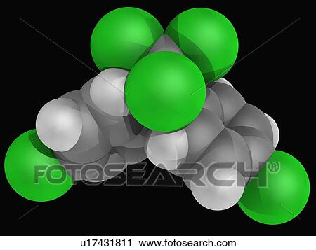 Clip Art - DDT insecticide molecule. Fotosearch