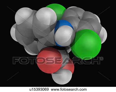 Diclofenac drug molecule View Large Illustration Stock Illustration - Diclofenac drug molecule. Fotosearch